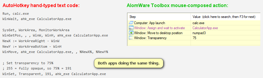 Comparison of AutoHotkey vs AlomWare Toolbox